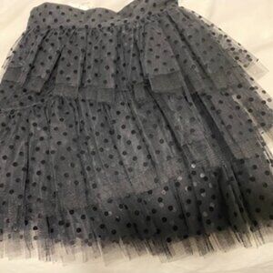 Zimmermann Black polka dot tiered mini skirt size 0